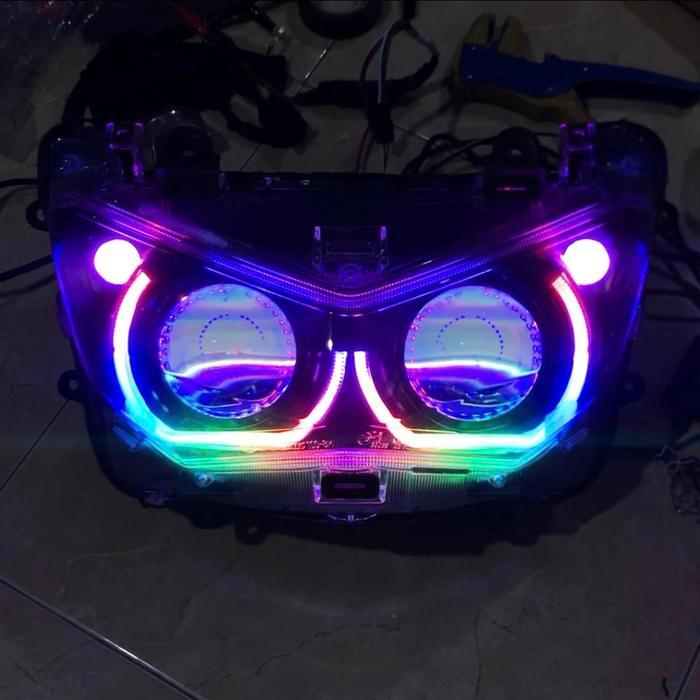 Headlamp Projie Biled Nmax New - TurboExperience, Shroud+DemonRGB