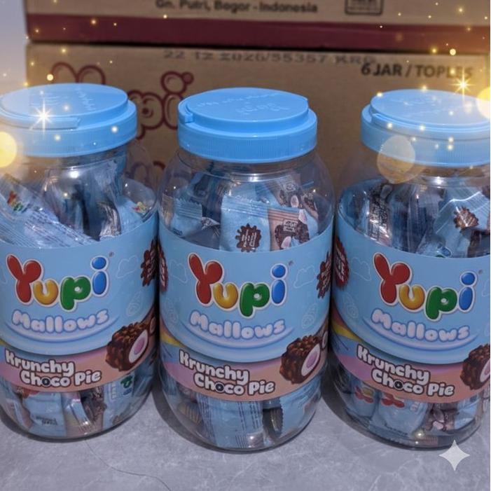 YUPI CRUNCHY CHOCO PIE JAR - 1 DUS