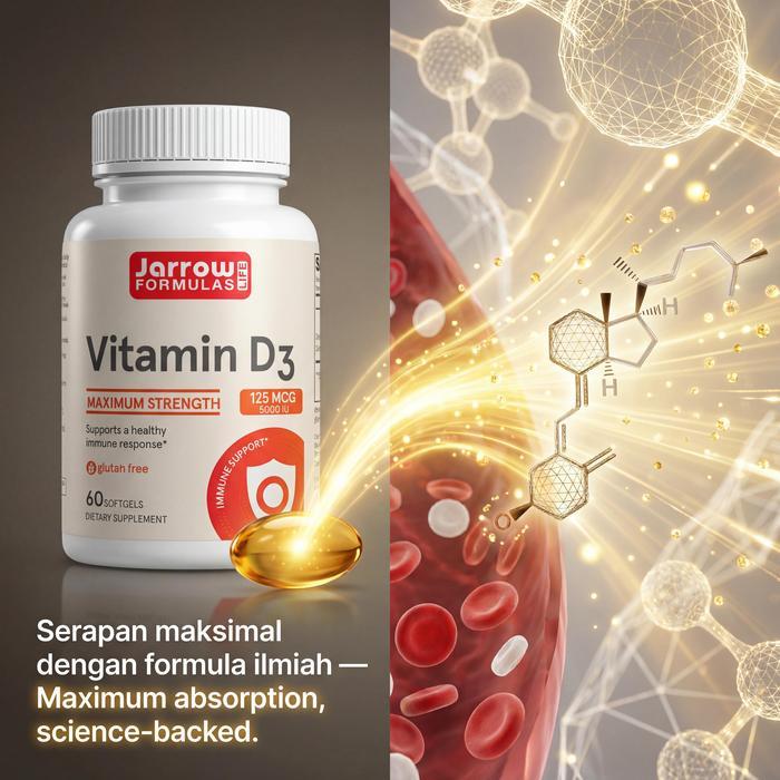 Vitamin D3 0 Iu 60 Kapsul Tulang Imun Dewasa Vitamin D Tinggi Untuk Pria Wanita Jaga Kesehatan