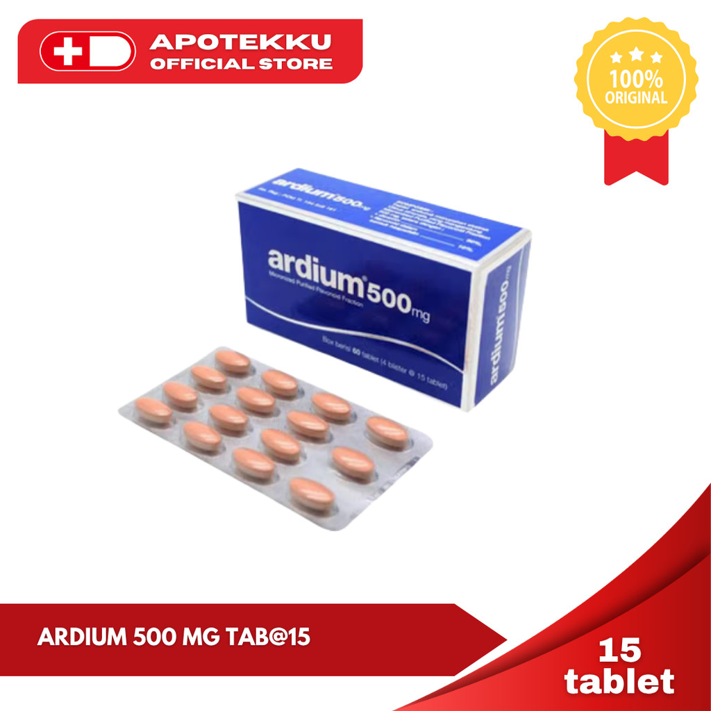 Ardium 500 mg 15 Tablet Ekstrak Diosmin Membantu Meringankan Wasir Ambeien