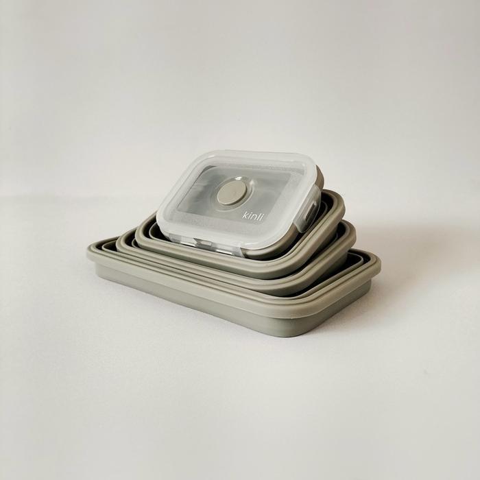 Lunch Box Silicone Lipat Foldable Food Container