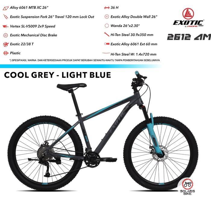 Sepeda Gunung MTB 26 Exotic 2612 AM - Light Blue