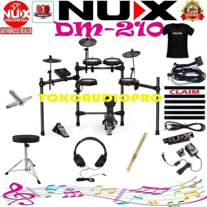 Abyaz- Nux Dm210 Dm-210 Dm 210 Digital Drum Elektrik Paket [Kode 1Kode 2Kode 3Kode 4Kode 5Kode 6Kode