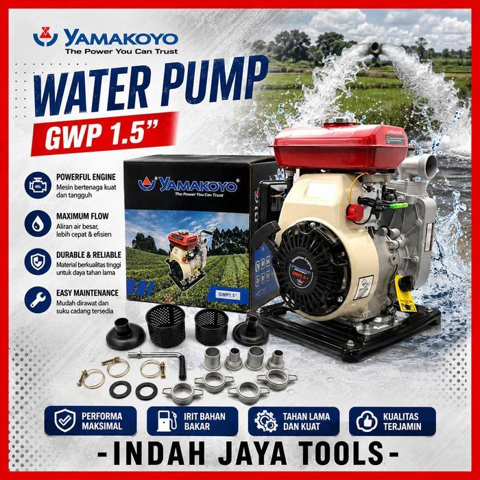 YAMAKOYO GWP 1.5" Portable Water Pump - Mesin Pompa Alkon Air Sawah Taman Irigasi
