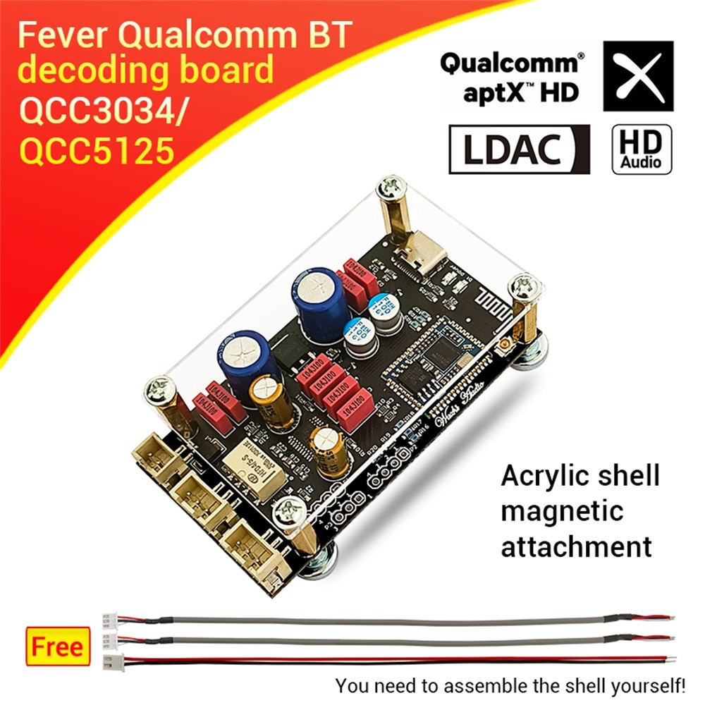 ZK-QCC Qualcomm QCC5125 QCC3034 Bluetooth 5.1 Lossless Decoding Board APTX LDAC ophile Grade