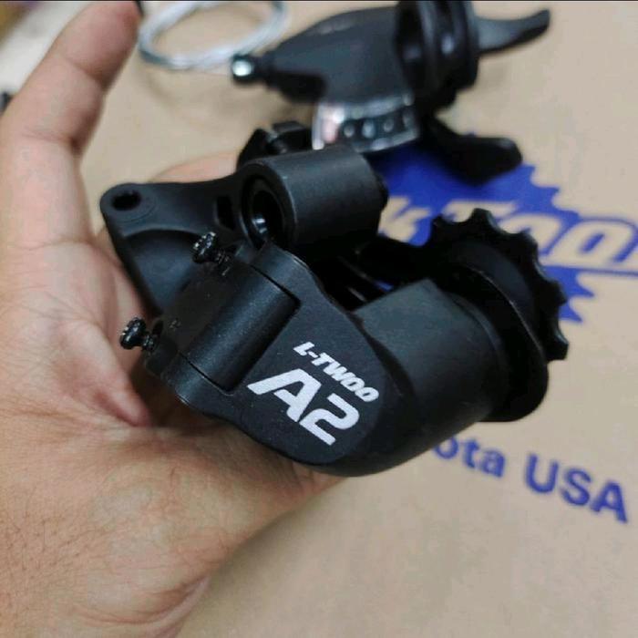 new Shifter Dan Rear Derailleur RD 7 Speed L-TWOO A2 7 Sp Short Cage Pendek Sepaket RD Dan Shifter 7
