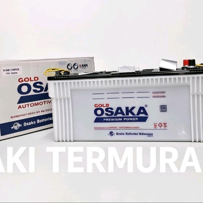 Aki Basah Osaka N 200 ( 190H52R ) 12V 200Ah Original untuk Truck, Kapal, Genzet