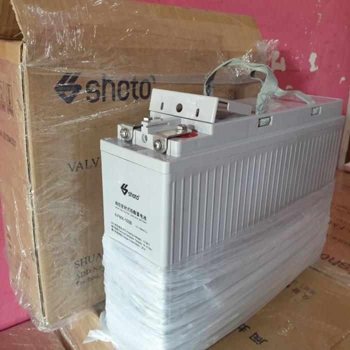 Battery Solar Panel Aki VRLA AGM 12V 100Ah Merk Shoto New Original