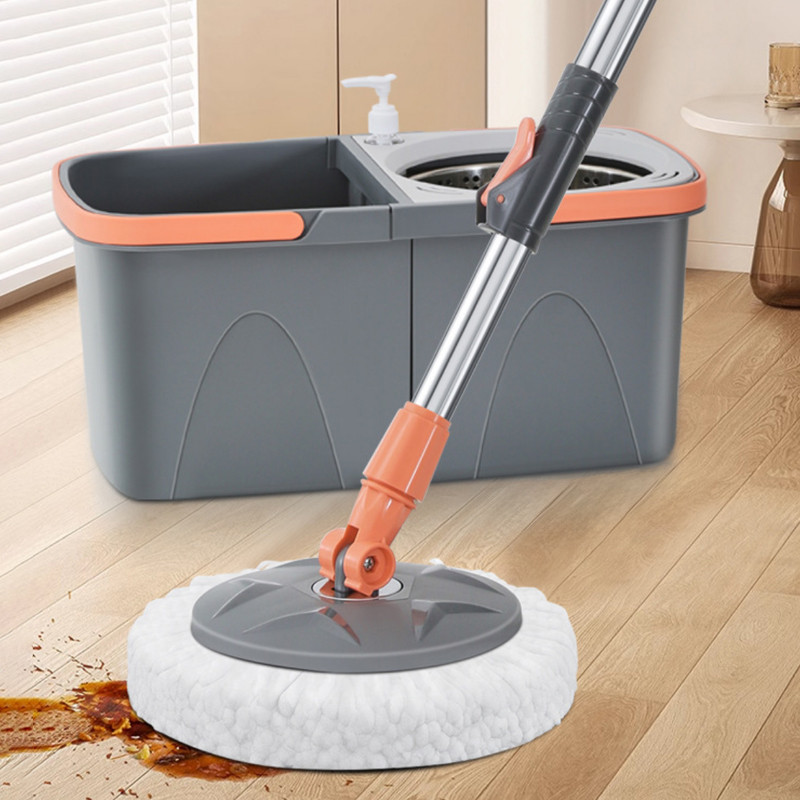 New Detachable Double Bucket Mop Spin Mop Bucket Sets 360 Spinning Floor Cleaning Mop Reusable