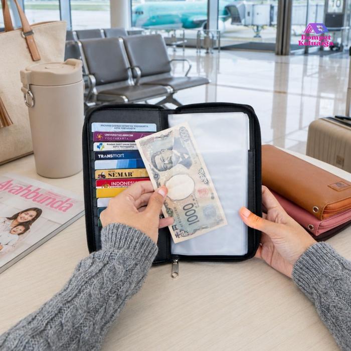 Diskon Dompet Keluarga - Dompet Paspor Tempat Paspor Tiket Umroh Multifungsi Terlaris