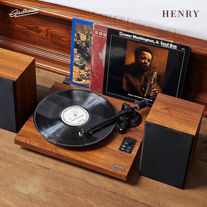 Promo Gadhouse Henry - Turntable Set Player (Pemutar Piringan Hitam/Vinyl) Original