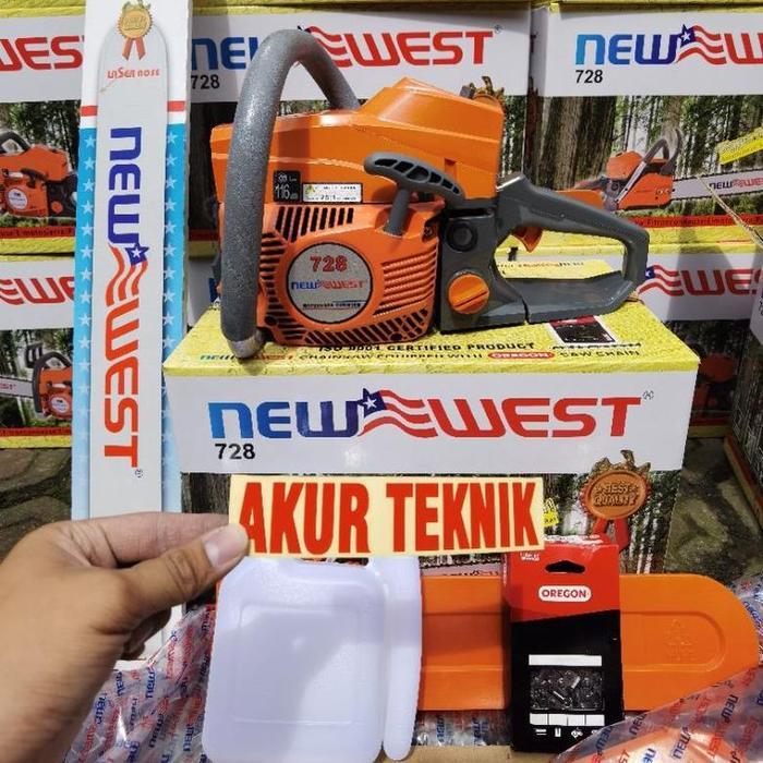 READY ADA mesin Senso Chain saw NEW WEST 728 bar 26 inch NEW WEST ASLI ORIGINAL