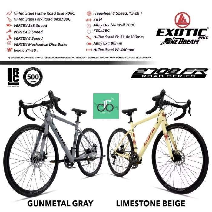 Sepeda Balap road bike 700c Exotic 2708 FR TERBARU (ET 2708 FR) 2708FR