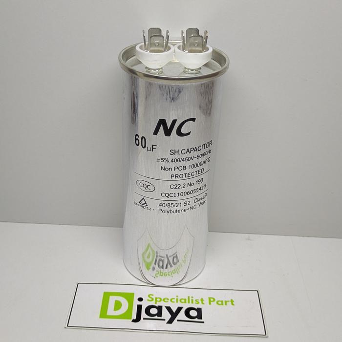 KAPASITOR AC 60UF CAPASITOR AC 60 UF MERK NC