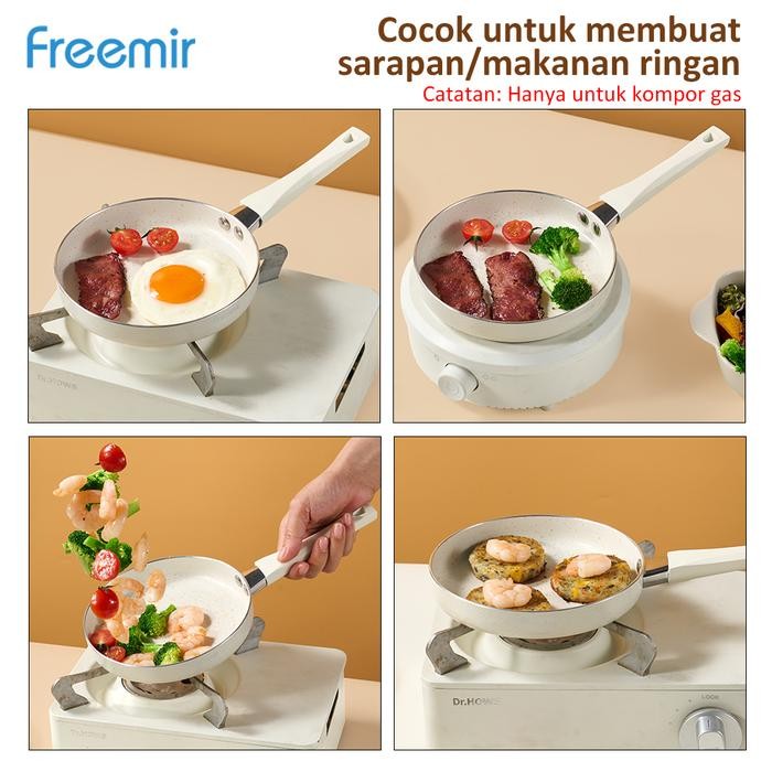 Sedia [MEGA SALE] freemir Teflon 16cm Bonus Spatula Fry Pan Teflon Sarapan Sat Set Wajan Anti