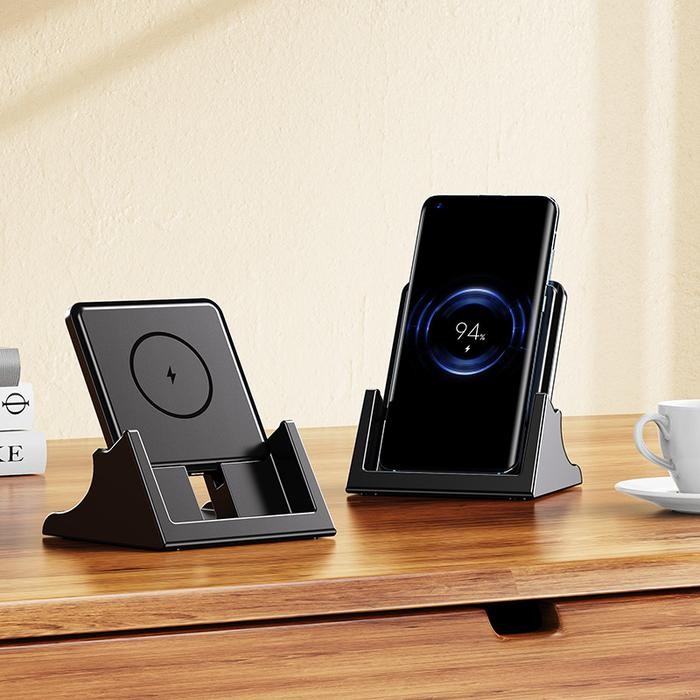 KIVEE Wireless Charger Stand 15W Qi Fast Charging Original with Type C Cable Portable Multi Device