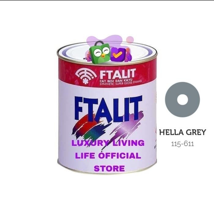 Cat Minyak FTALIT 611 Hella Grey 1kg Cat kayu besi solvent kilap