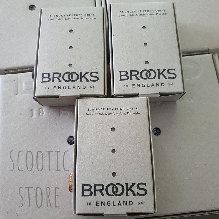 Brooks Handle Grip Sepeda Slender Leather 130Mm Original Bnib