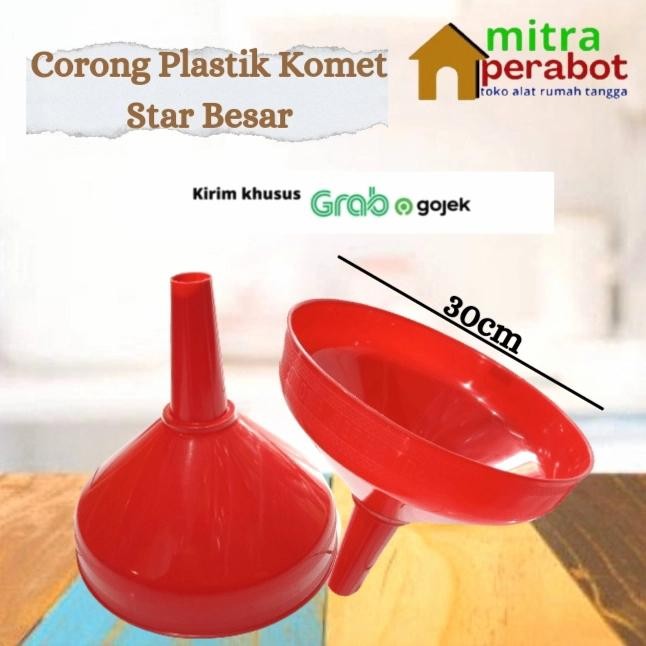 Corong Plastik Komet Star 30cm Jumbo Besar Corong Bensin Minyak Air