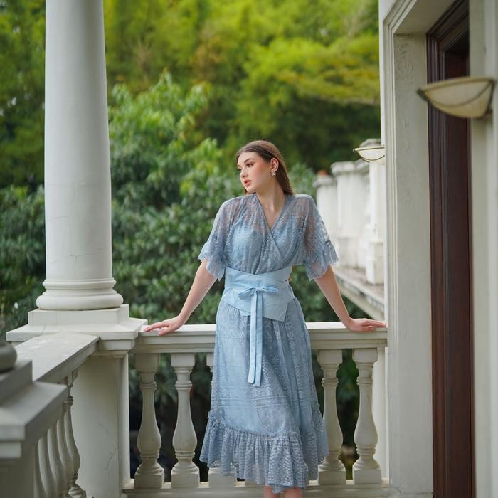 Miss Nomi - Lystia Dress / Dress Pastel / Dress Brukat / Brokat Mewah / Dress Pesta / Dress Obi /