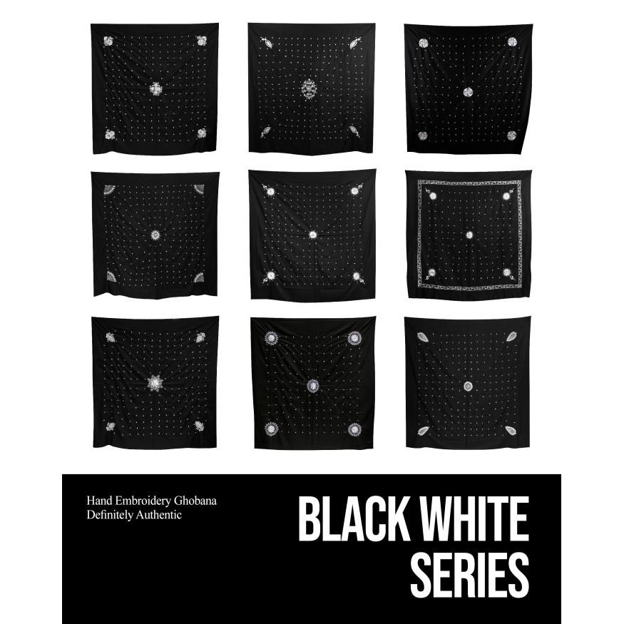 ASLI Imamah Hijazy Ghobanah Serian Hitam - Putih READY STOCK