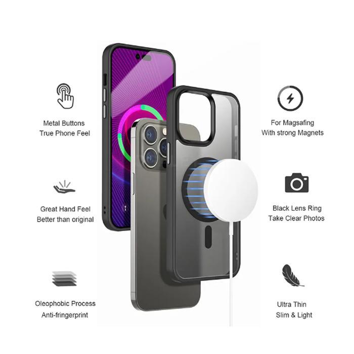 Casing Magsafe Iphone 11 12 13 14 Pro Max Softcase Space Anti Kuning