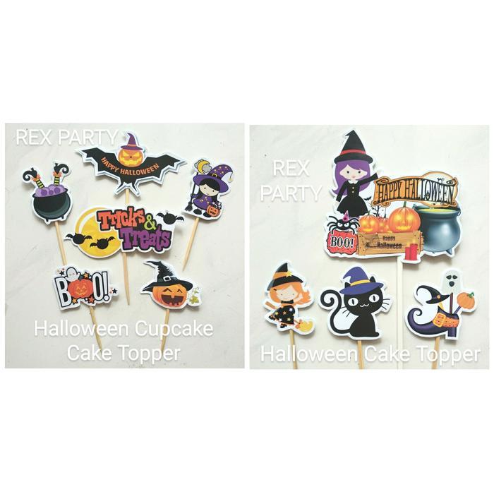 Halloween Cake Topper/Cupcake Topper/Topper Kue Halloween/Cake Topper