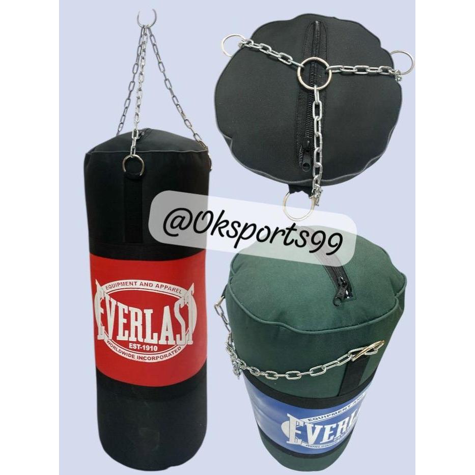 Samsak Punching Bag Isi Samsak Bela Diri Muay Thai Size M 70 Cm Kain Full Isi Dilengkapi Warna Biru