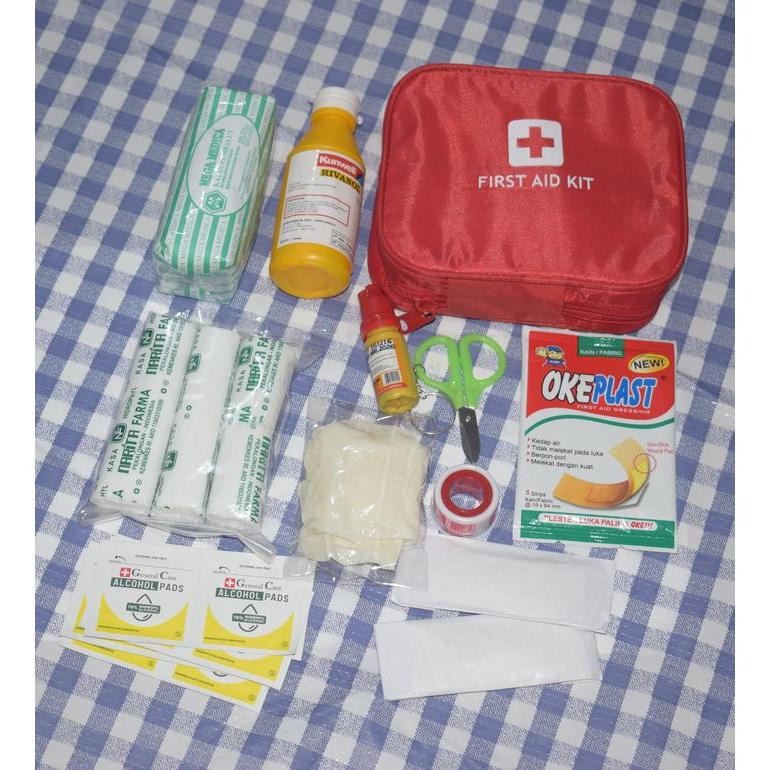 Paket P3K Travel Kit Mini / P3K Dompet Kecil dengan ISI P3K/ P3K Mobil+ISI
