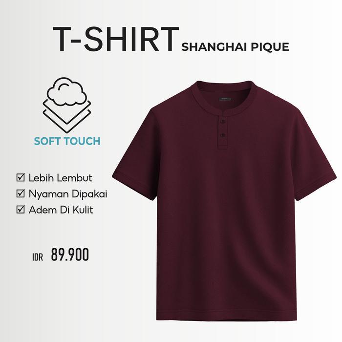 SIAPKIRIM T Shirt PiShanghai Leon Maroon Man Kaos Tshirt KAAAA READY STOCK