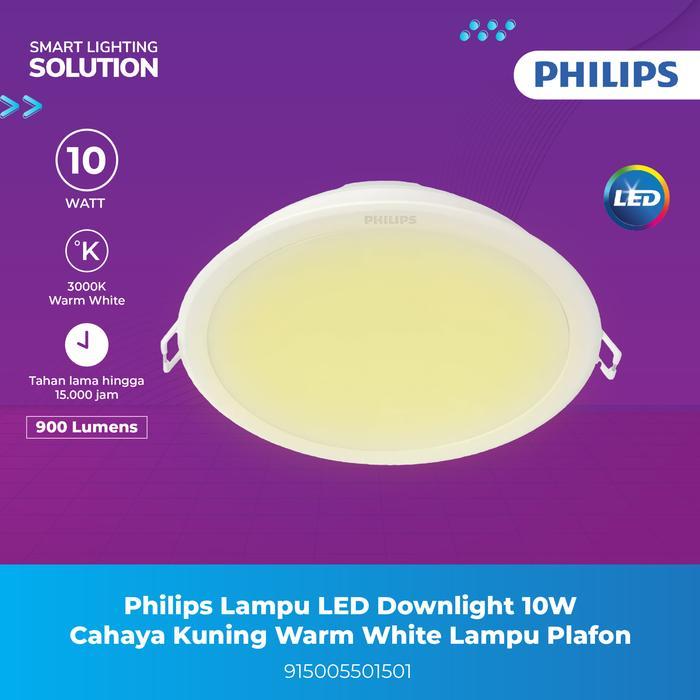 jobk- Philips Lampu Led Downlight 10W Cahaya Kuning Warm White Lampu Plafon