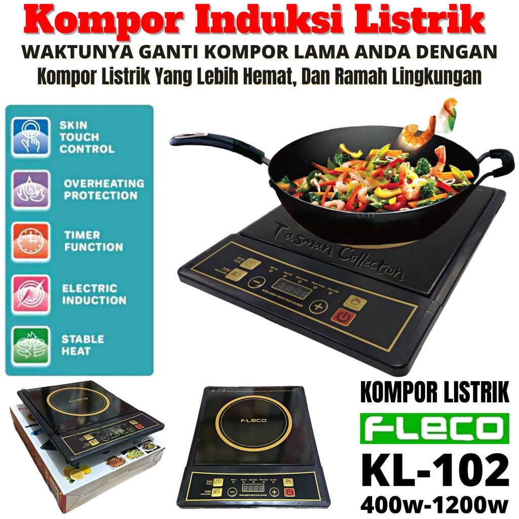 KOMPOR INDUKSI FLECO KL-102 KOMPOR INDUKSI LISTRIK LOW WATT | kompor listrik 1 tungku hemat listrik 