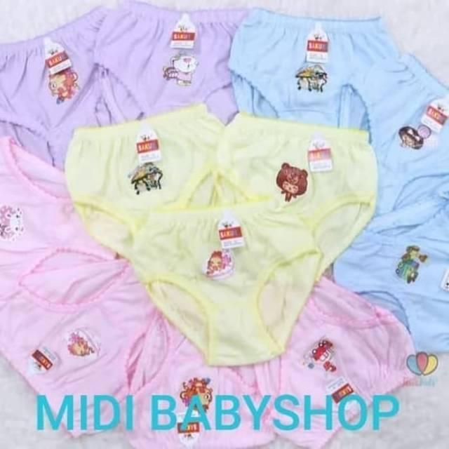 blos- 1 Lusin / 12 Pcs Celana Dalam Bayi Perempuan ( Size M )