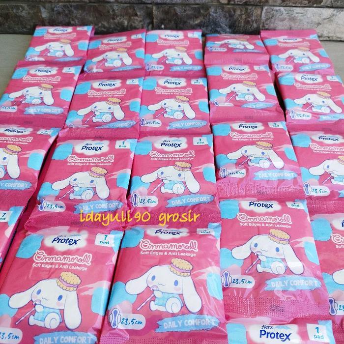 qgk4- Isi 50 Sachet (5Rcng) Hers Protex Cinamoroll Pembalut Wanita Panjang 23,5Cm Wing
