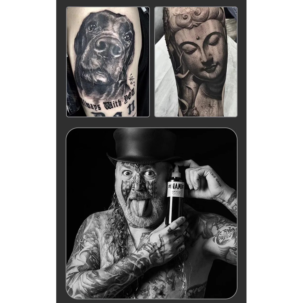 Dynamic Tattoo Ink Triple Black American Original 8oz (240ml) Makeup Supplies  Tattoo Pigments Micro