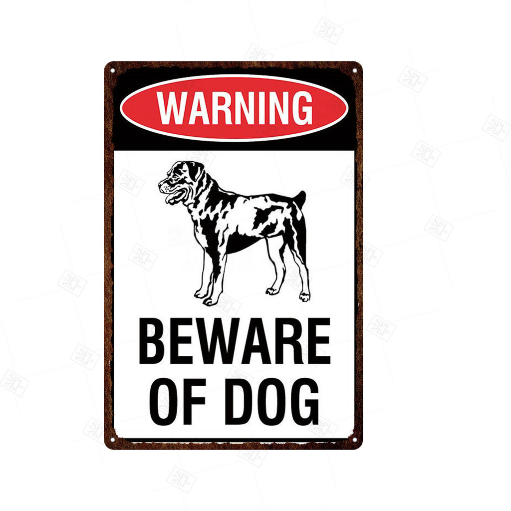 Beware Of Dog Sign Warning Metal Sign Guard Dog Sign Wall Decor Yard Sign No Trespassing Metal Dog S