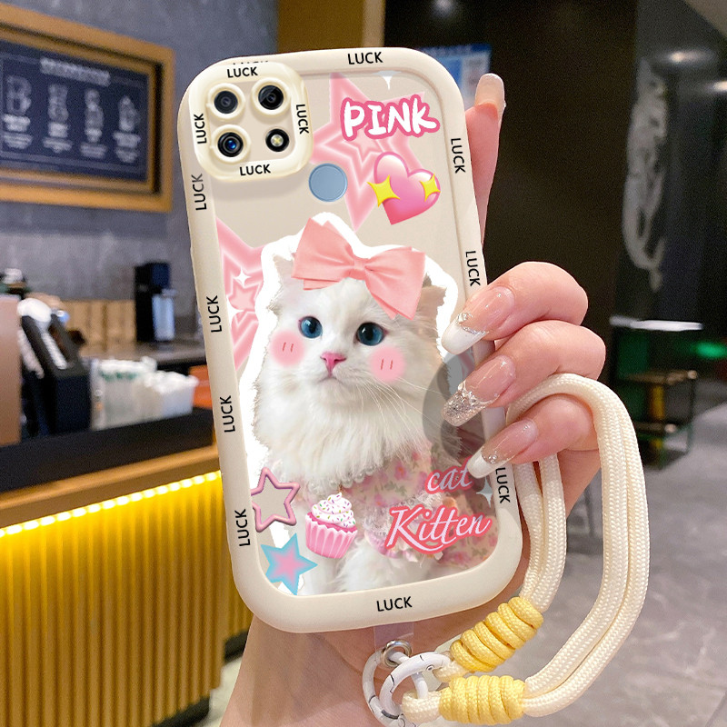 Casing Hp untuk Realme C12 C15 C25 C25s C21Y C25Y Narzo 20 Narzo 30A Narzo 50A Case Casing Kucing ya