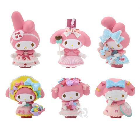 My Melody Flower Figure Set isi 6 Mainan Pajangan Miniatur Hiasan Topper FG830