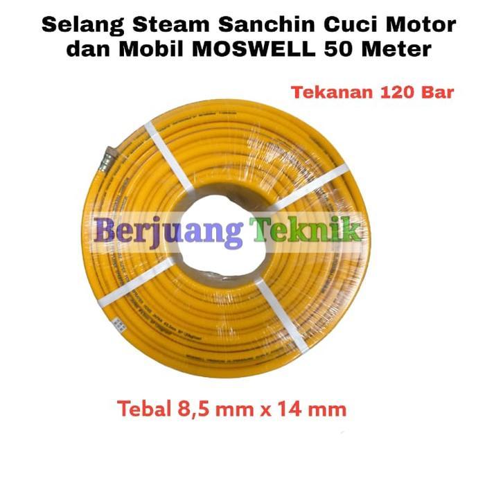 Selang Sprayer, selang steam, selang air 50 meter Drat 14 mm