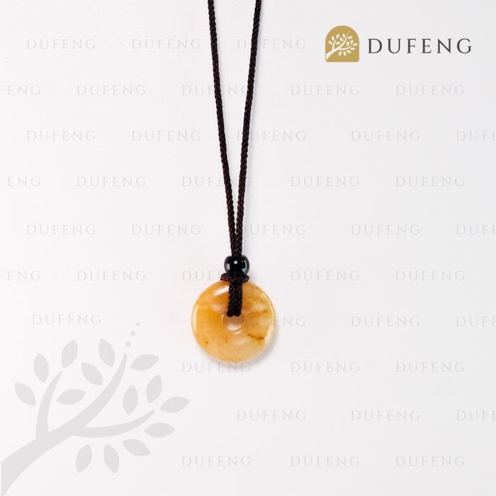 Kalung Kristal Simpul Tak Terputus Batu Topaz Kuning