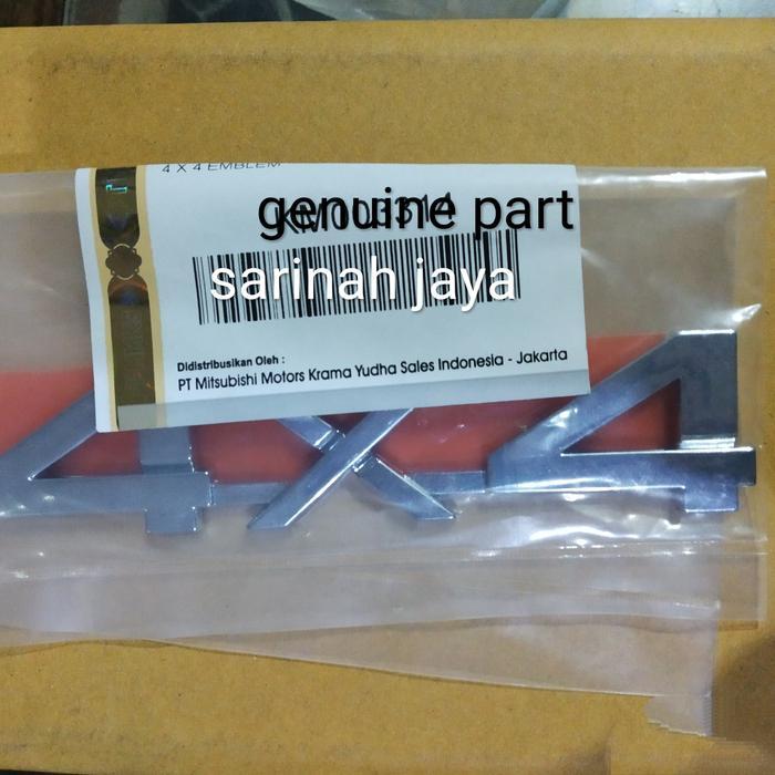 Emlem Logo 4X4 Mitsubishi Pajero Sport Triton Asli Original