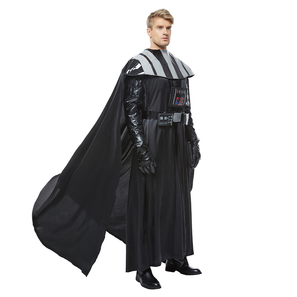 Halloween Darth Cos Vader Cosplay Costume Jumpsuit Vest Cloak Black Uniform Movie Battle Space Adult