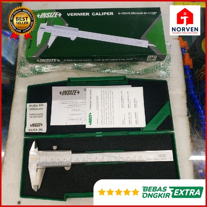 INSIZE 1205 - 150 S - jangka sorong - sigmat - vernier caliper 6" (150 mm )