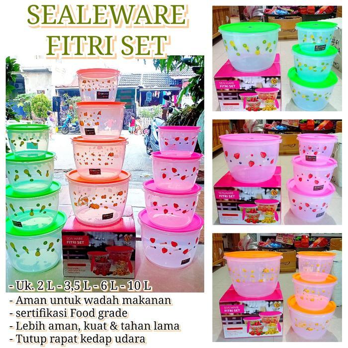 Ada Stok Toples Sealware Fitri Set Off 4 Bahan Plastik Tebal Food Grade / Wadah Saji Makanan /