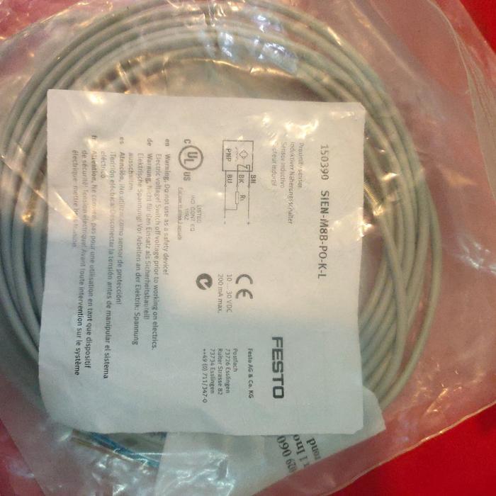 PROXIMITY SENSOR SIEN-M8B-PO-K-L PNP NC 10-30VDC FESTO