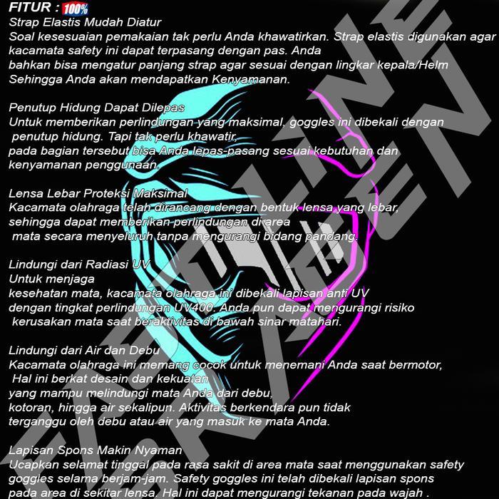 Official Kacamata Helm Goggle 100 % Goggles Helm Trail Cakil Enduro Tril Motocross Jpx Klx Crf Orca