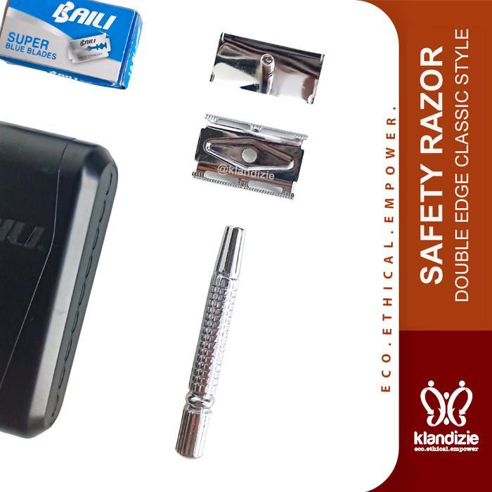 Double Edge Classic Shaving Safety Razor Pisau Cukur Silet Vintage