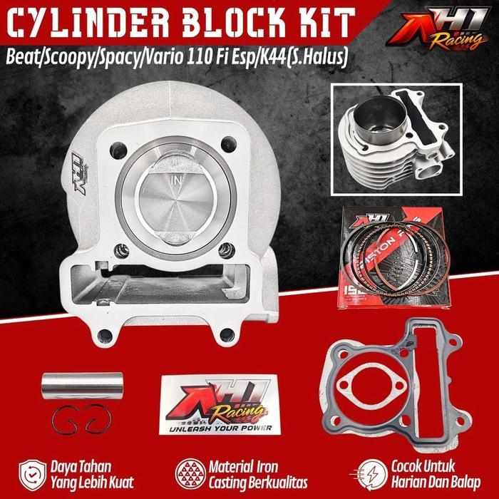 Blok Mesin Ah1 Racing Bore Up Piston 53Mm Honda Beat Scoopy Vario 110 Esp K44