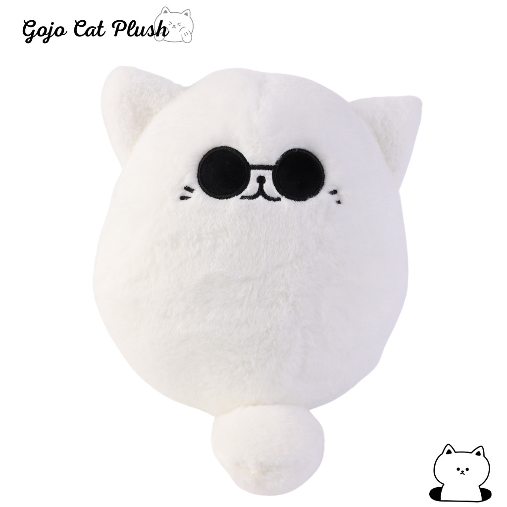 30cm Soft Gojo Cat Plush Pillow Hot Anime Sunglasses White Cat Plushies Toys Stuffed Animals Doll