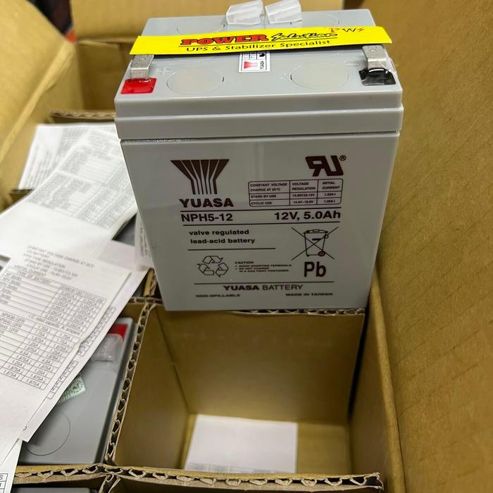 Aki Baterai Kering Yuasa 12V 5Ah Yuasa Battery Nph5-12 12V 5Ah )